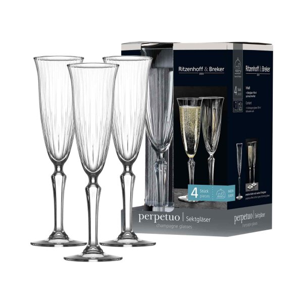 Ritzenhoff & Breker Perpetuo Sektglas 190 ml 4er Set