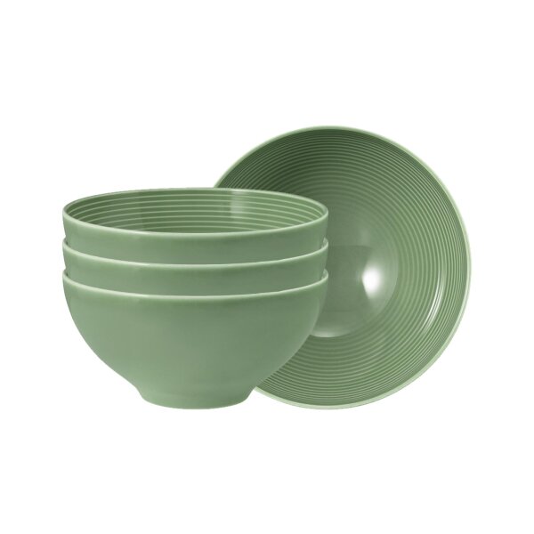 Seltmann Weiden Beat Color Glaze Müslischale ø 15,5 cm 4er Set - Salbeigrün