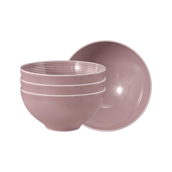 Seltmann Weiden Beat Color Glaze Müslischale ø 15,5 cm 4er Set - Altrosa