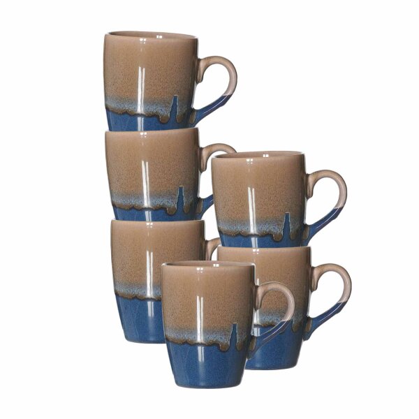 Ritzenhoff & Breker Matos Henkelbecher 310 ml Braun 6er Set