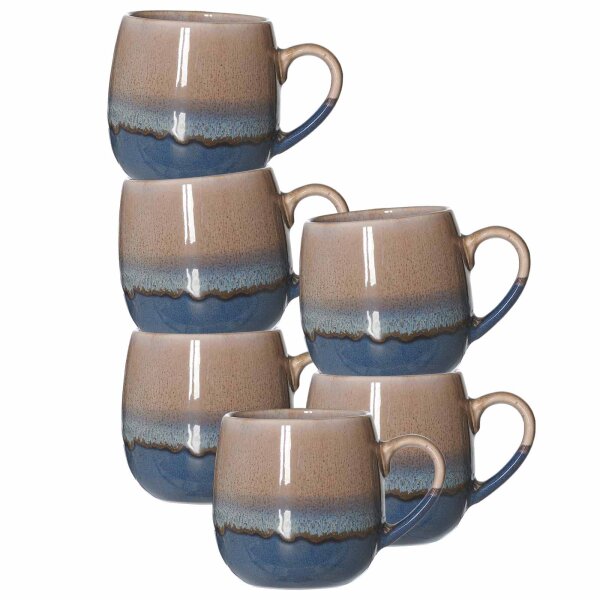 Ritzenhoff & Breker Matos Henkelbecher 450 ml Braun 6er Set
