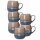 Ritzenhoff & Breker Matos Henkelbecher 450 ml Braun 6er Set