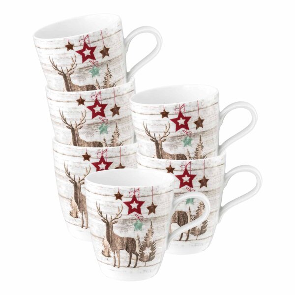 Seltmann Weiden Life Christmas Henkelbecher 400 ml 6er Set