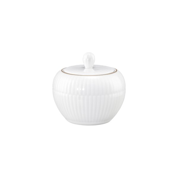 Seltmann Weiden Amina Zuckerdose 290 ml Weiß mit Goldrand