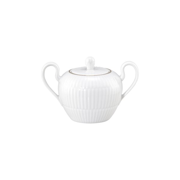 Seltmann Weiden Amina Zuckerdose mit Griffen 230 ml Weiß mit Goldrand