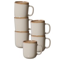Ritzenhoff & Breker Malaga Henkelbecher 380 ml 6er Set - Creme
