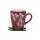 Ritzenhoff & Breker Aspen Kaffeebecher auf Ski 340 ml rot 24er Set