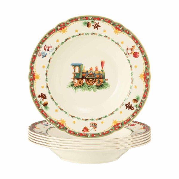 Seltmann Weiden Marieluise Weihnachtsnostalgie Suppenteller ø 23 cm 6er Set