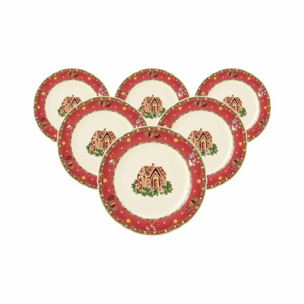 Seltmann Weiden Marieluise Weihnachtsnostalgie Brotteller ø 17 cm 6er Set