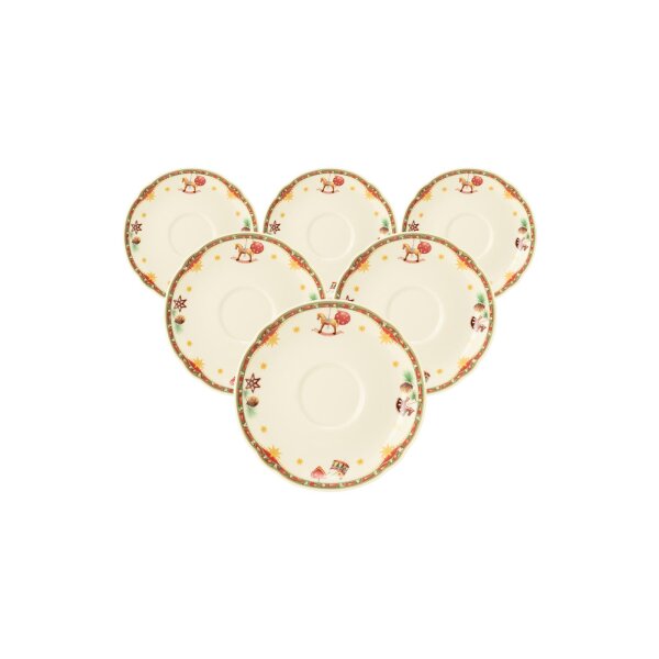 Seltmann Weiden Marieluise Weihnachtsnostalgie Teeuntertasse ø 13 cm 6er Set