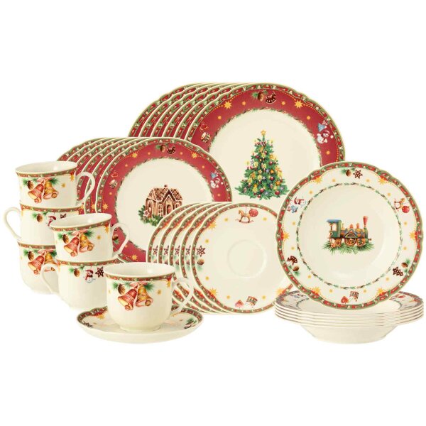 Seltmann Weiden Marieluise Weihnachtsnostalgie Kombiservice 30-teilig