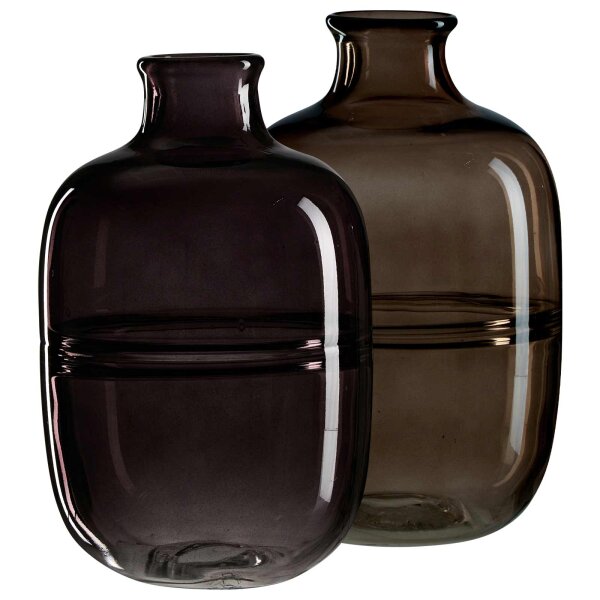 Ritzenhoff & Breker Larissa Vase 26 cm 2er Set anthrazit/braun