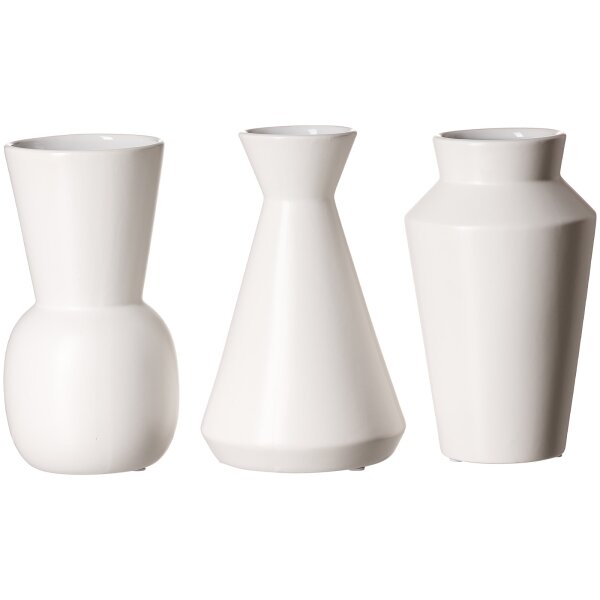 Ritzenhoff & Breker Kalmar Vasen-Set 20 cm 3-teilig weiß