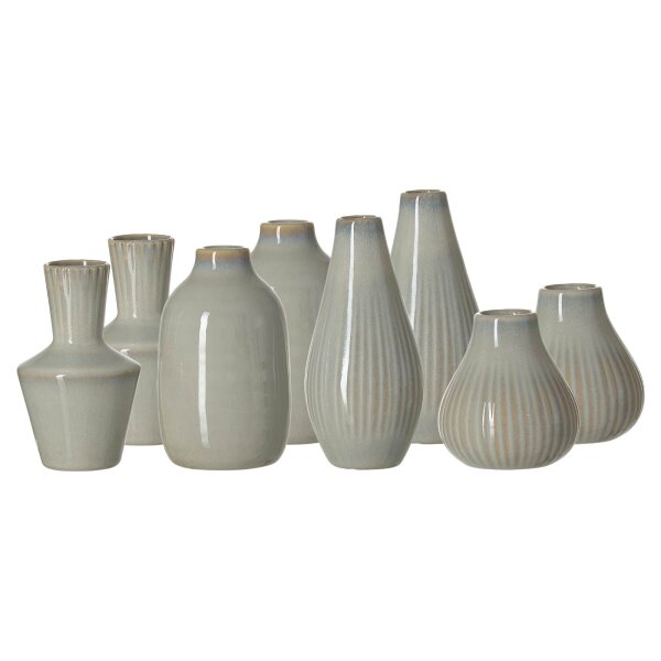 Ritzenhoff & Breker Granna Vase 14,5 cm 8er Set grau