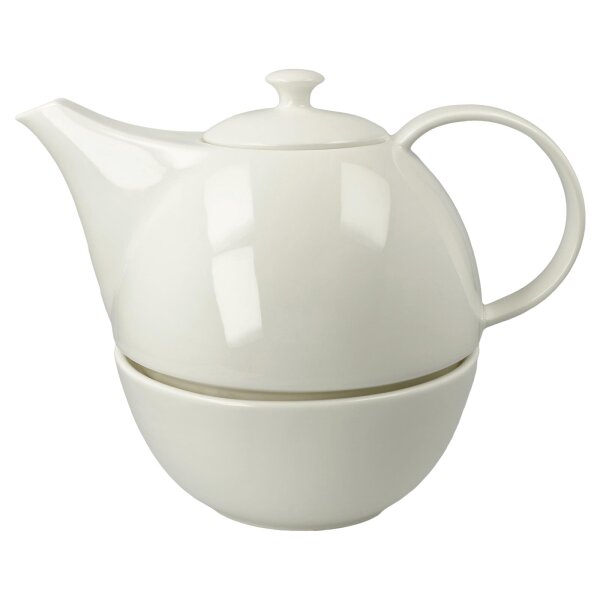 Goebel TableWare Teekanne mit Stövchen 1,2 l Weiß