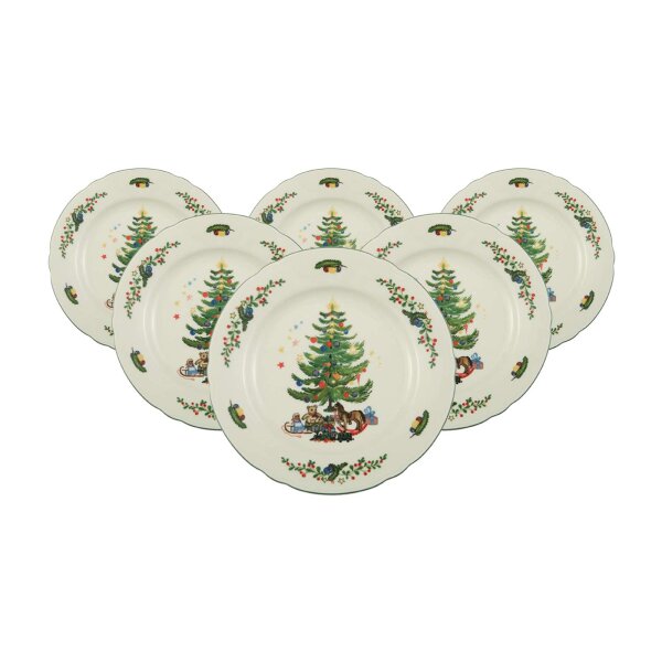 Seltmann Weiden Marieluise Weihnachten Brotteller ø 17,1 cm 6er Set