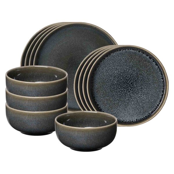 Ritzenhoff & Breker Eda Basic-Set 12-teilig Schiefer