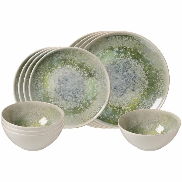 Ritzenhoff & Breker Cecina Basic-Set 12-teilig gemustert - Jade