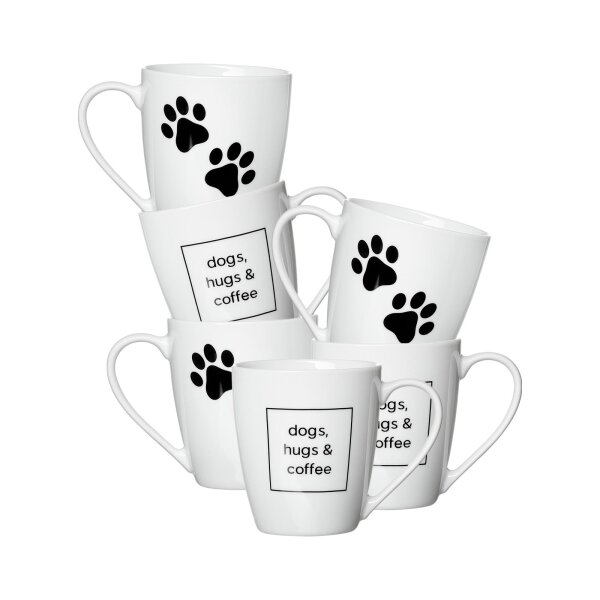 Ritzenhoff & Breker Mika Dog Kaffeebecher 360 ml 6er Set