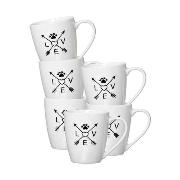 Ritzenhoff & Breker Mika Love Kaffeebecher 360 ml 6er Set