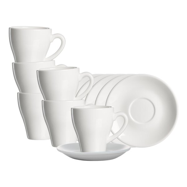 Ritzenhoff & Breker Bari Kaffeebecher mit Untertassen 300 ml 6er Set