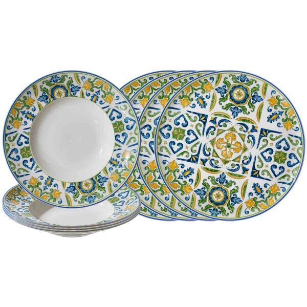 Ritzenhoff & Breker Roma Verde Pizza & Pasta Set 8-teilig