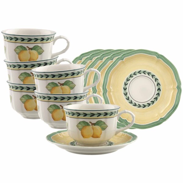 Villeroy & Boch French Garden Fleurence Teetasse mit Untertasse 130 ml 6er Set