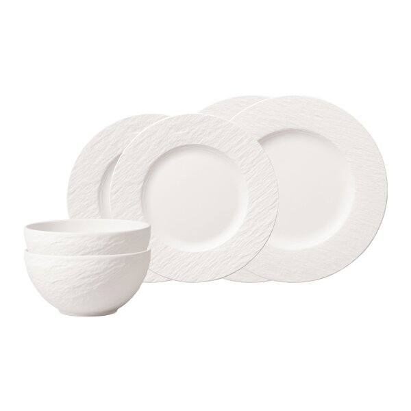 Villeroy & Boch Manufacture Rock Blanc Basic-Set 6-teilig