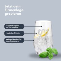 Gravur Puccini Trinkglas 365 ml Firmenlogo