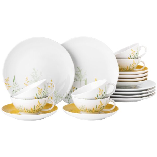 Seltmann Weiden Liberty Meadow Grasses Teeservice 18-teilig Curry