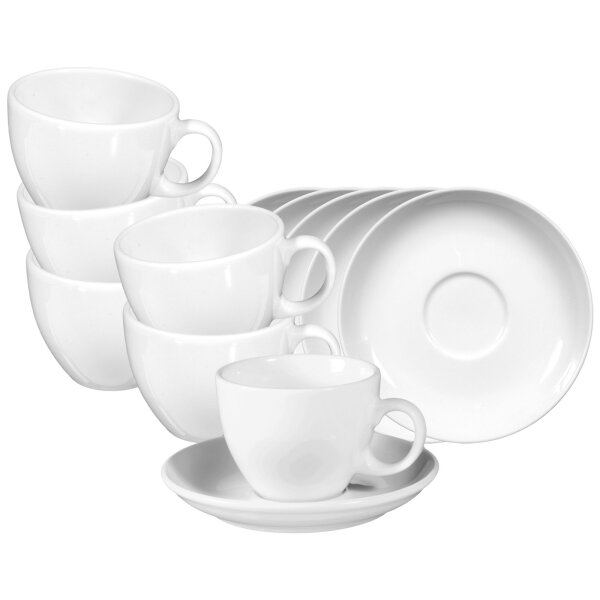 Seltmann Weiden VIP. Cappuccinotasse mit Untertasse 220 ml 6er Set