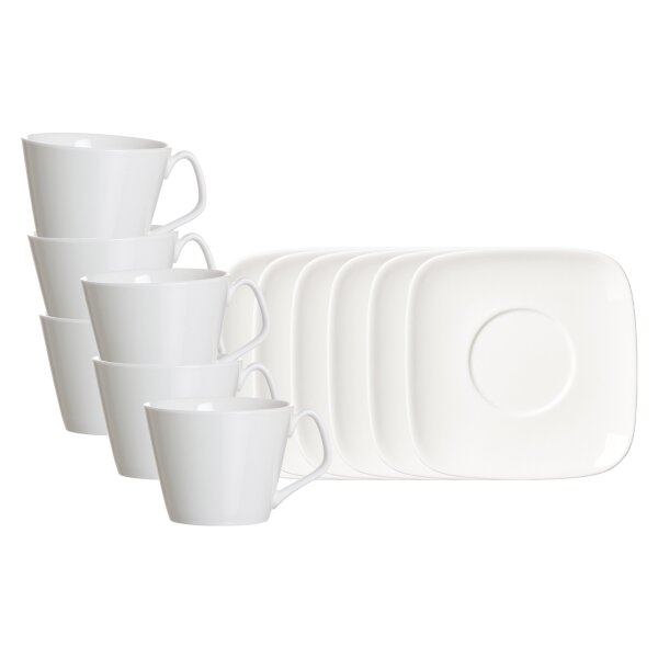 Ritzenhoff & Breker Arena Kaffeetasse mit Untertasse 200 ml 6er Set