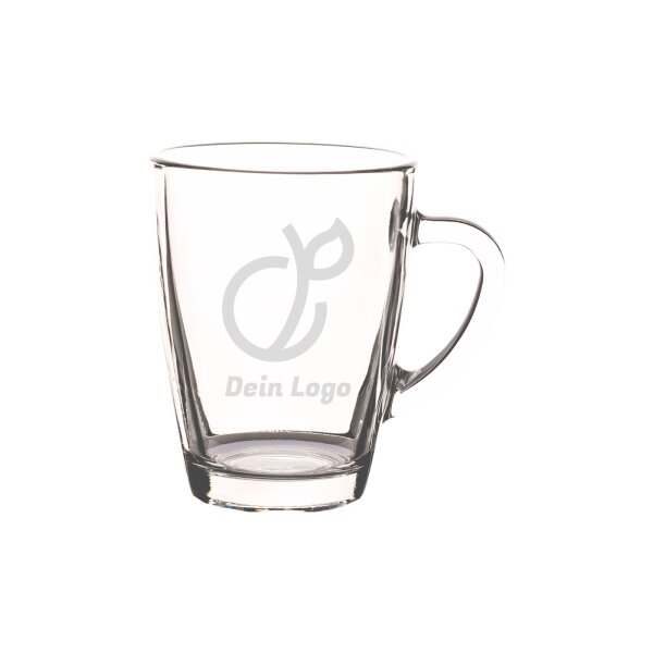 Kaffeeglas 300 ml mit personalisiertem Firmenlogo