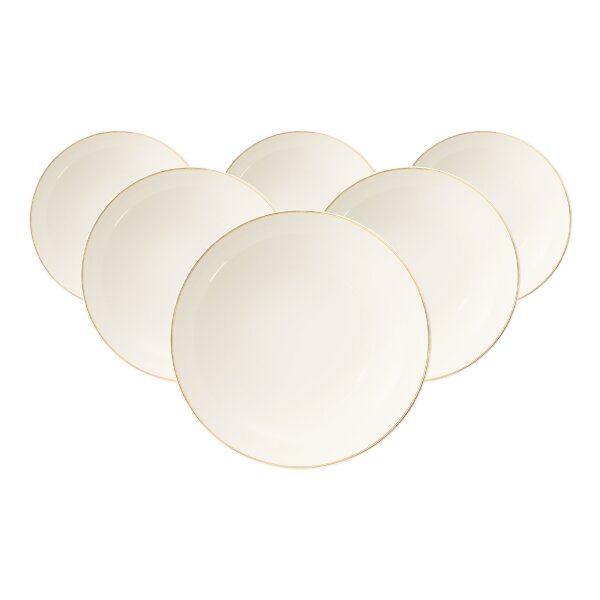 Seltmann Weiden Savona Suppenteller ø 21,5 cm Goldlinie 6er Set