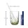 Leonardo GOCCE Matcha Latte Glas (2) 390 ml mit Glastrinkhalm 6er Set