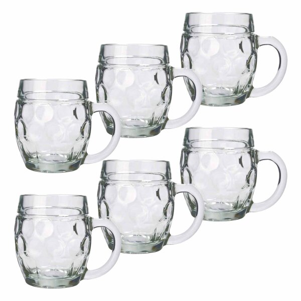 Stölzle Oberglas TÜBINGER Bierkrug 0,5 l (mit Schild) 6er Set