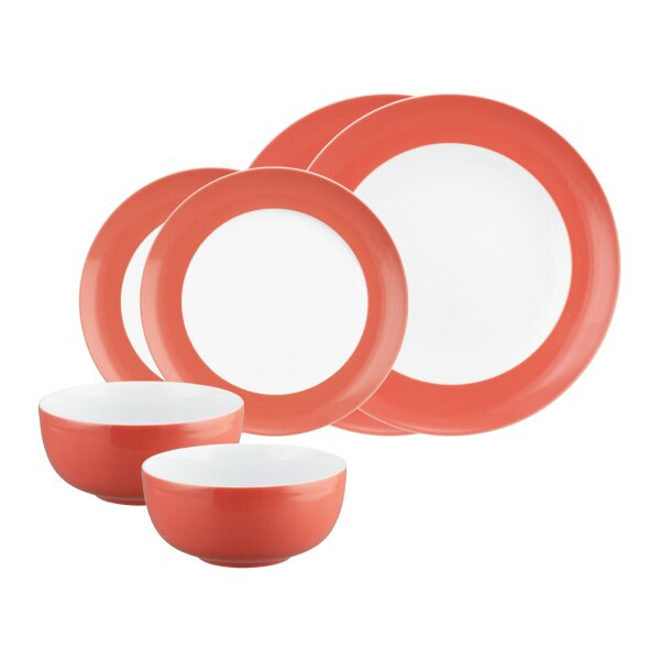Seltmann Weiden Liberty Pure Colors Basic-Set 6-teilig - Flamingo Red