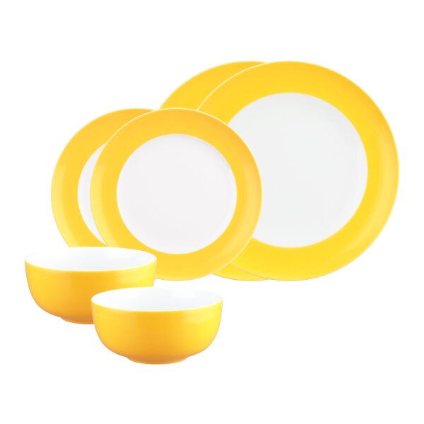 Seltmann Weiden Liberty Pure Colors Basic-Set 6-teilig - Yellow Glow