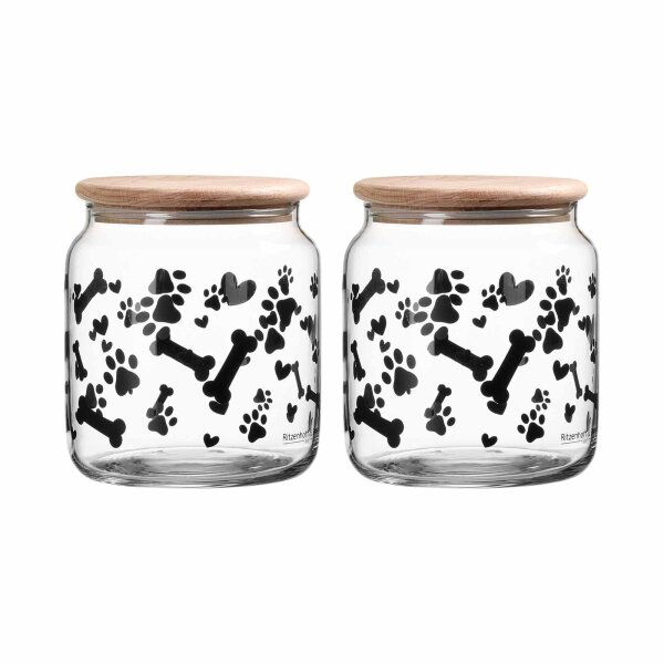Ritzenhoff & Breker Mika Dog Leckerli-Dose mit Deckel ø 12 cm 2er Set
