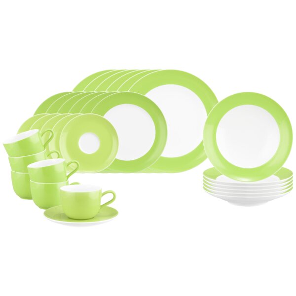 Seltmann Weiden Liberty Pure Colors Kombiservice 30-teilig - Lime Green