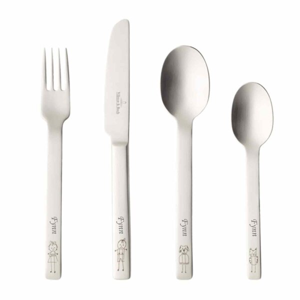 Personalisiertes Villeroy & Boch One Kinderbesteck 4-tei