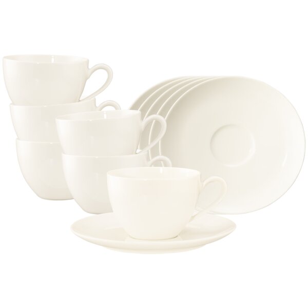 Seltmann Weiden Savona Kaffeetasse mit Untertasse 270 ml Fine Diamond 6er Set