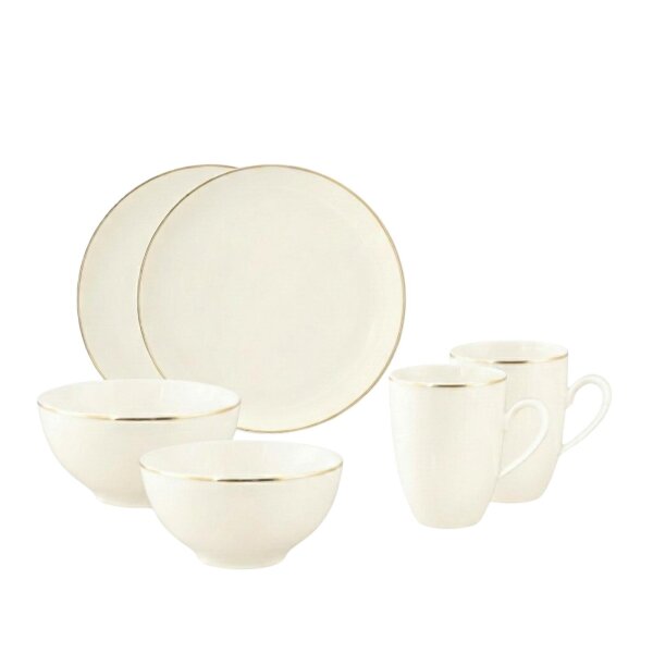 Seltmann Weiden Savona Frühstücks-Set 6-teilig Goldlinie