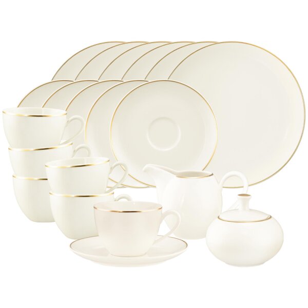 Seltmann Weiden Savona Kaffeeservice 20-teilig Goldlinie
