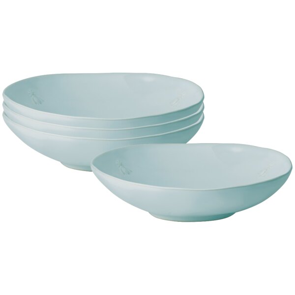 La Rochère Biene Abeille Pastateller ø 23 cm 4er Set Blau