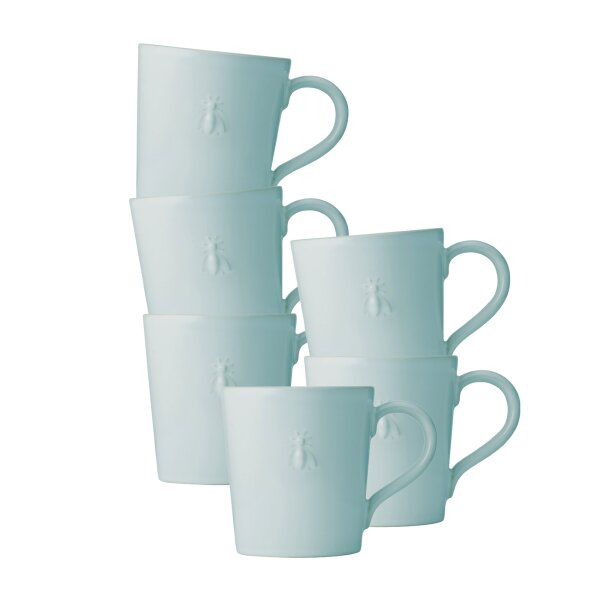 La Rochère Biene Abeille Henkelbecher 520 ml 6er Set Blau