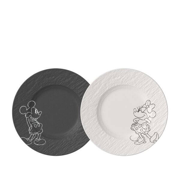 Villeroy & Boch Manufacture Rock - Mickey Mouse Frühstücks-/Dessertteller ø 21,7 cm 2er Set