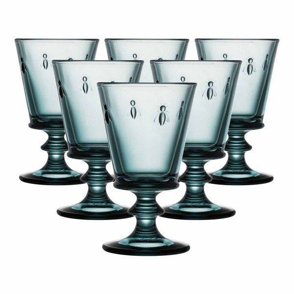 La Rochère Biene Abeille Weinglas 240 ml 6er Set - Nachtblau