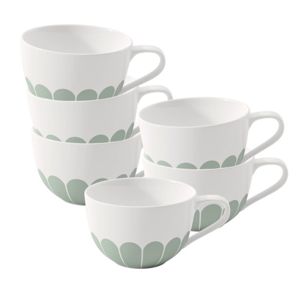 Villeroy & Boch Fleur Couleur Cappuccinotasse 300 ml 6er Set - Vert