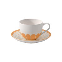 Villeroy & Boch Fleur Couleur Cappuccinotasse mit Untertasse 300 ml - Soleil